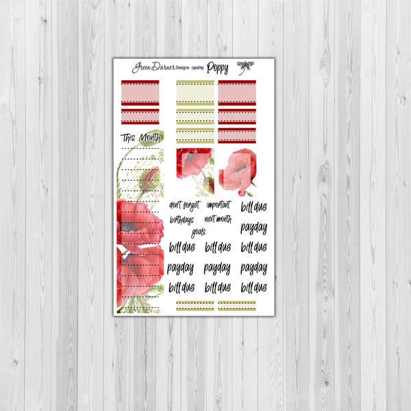 Load image into Gallery viewer, Mini Happy Planner - Poppy - customizable monthly
