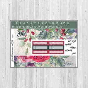 Happy Planner Monthly - Rose - customizable monthly