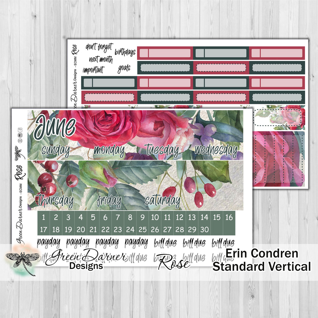 Erin Condern Planner Monthly - Rose - customizable monthly