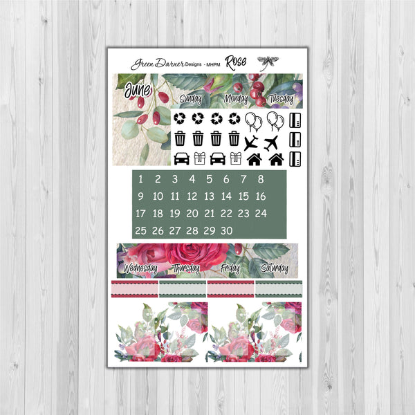 Load image into Gallery viewer, Mini Happy Planner Monthly - Rose -  customizable monthly
