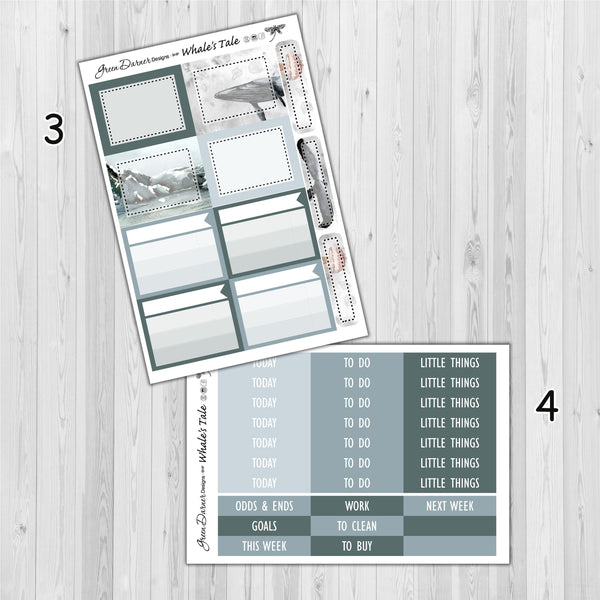 Load image into Gallery viewer, Whale&#39;s Tale - Big Happy Planner decorative weekly planner sticker kit
