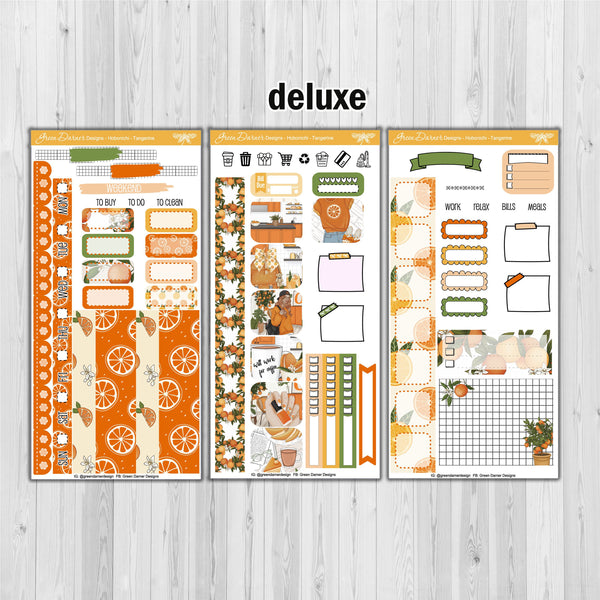 Load image into Gallery viewer, Tangerine - Hobonichi Weeks decorative weekly planner sticker kit

