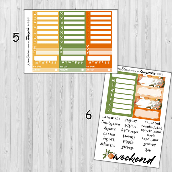 Load image into Gallery viewer, Tangerine - Big Happy Planner decorative weekly planner sticker kit
