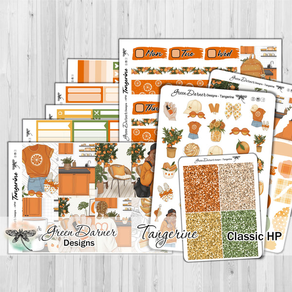 Load image into Gallery viewer, Tangerine - Happy Planner decorative weekly planner sticker kit
