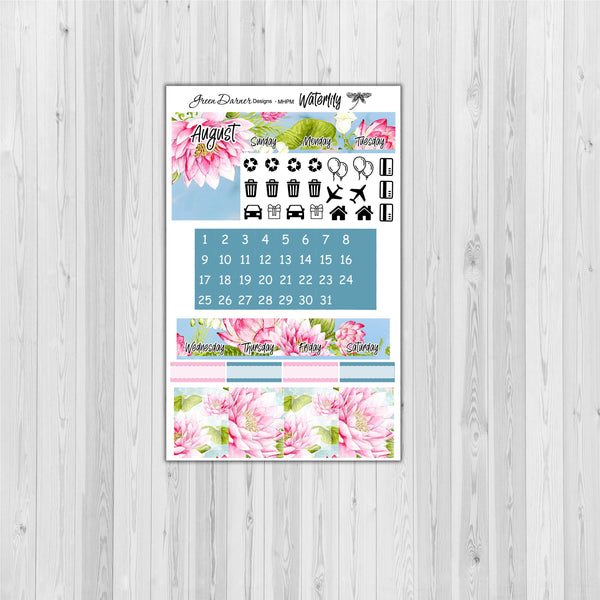 Load image into Gallery viewer, Mini Happy Planner Monthly - Waterlily - customizable monthly
