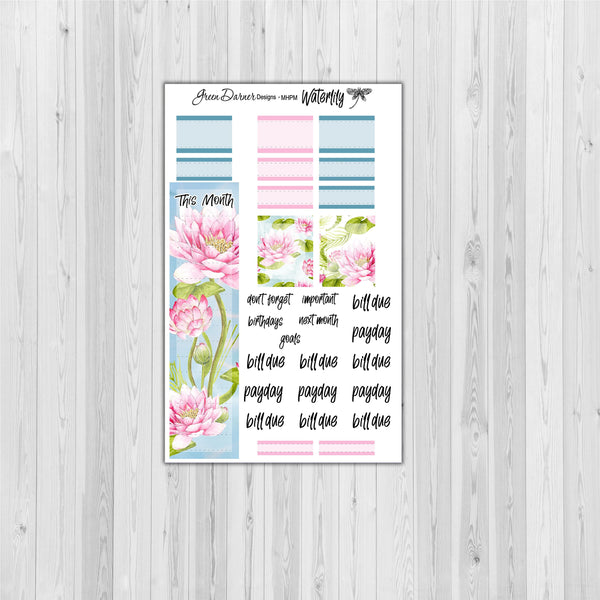Load image into Gallery viewer, Mini Happy Planner Monthly - Waterlily - customizable monthly
