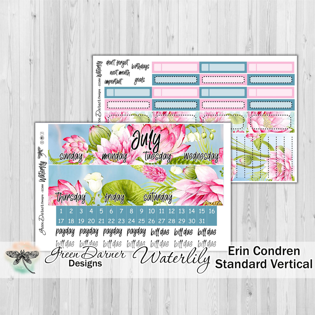 Erin Condern Planner Monthly - Waterlily - customizable monthly