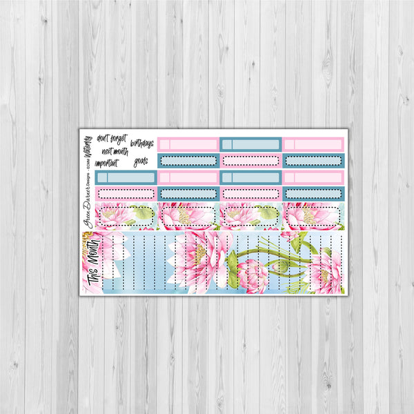 Load image into Gallery viewer, Erin Condern Planner Monthly - Waterlily - customizable monthly

