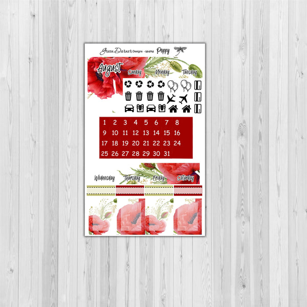 Load image into Gallery viewer, Mini Happy Planner - Poppy - customizable monthly
