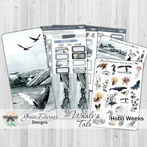 Whale's Tale - Hobonichi Weeks decorative weekly planner sticker kit