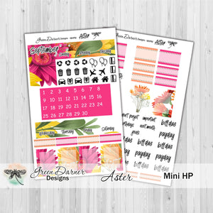 Mini Happy Planner - Aster - customizable monthly