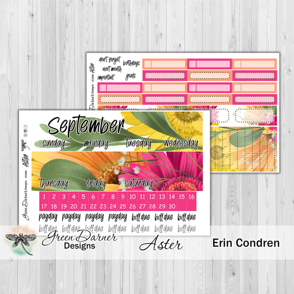Load image into Gallery viewer, Erin Condern Planner Monthly - Aster - customizable monthly
