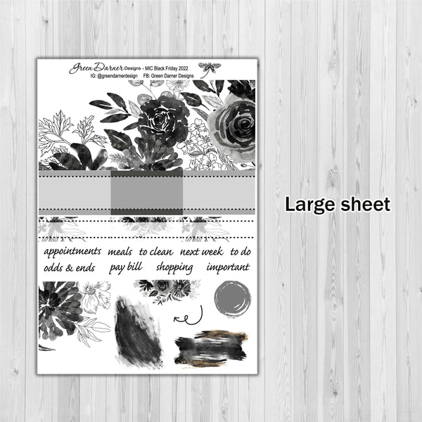 Load image into Gallery viewer, MIC Black Friday 2022 purchasable sale freebie - Monochrome Floral
