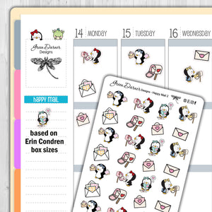 Pearl the Penguin - Happy Mail V2 - Kawaii character sticker