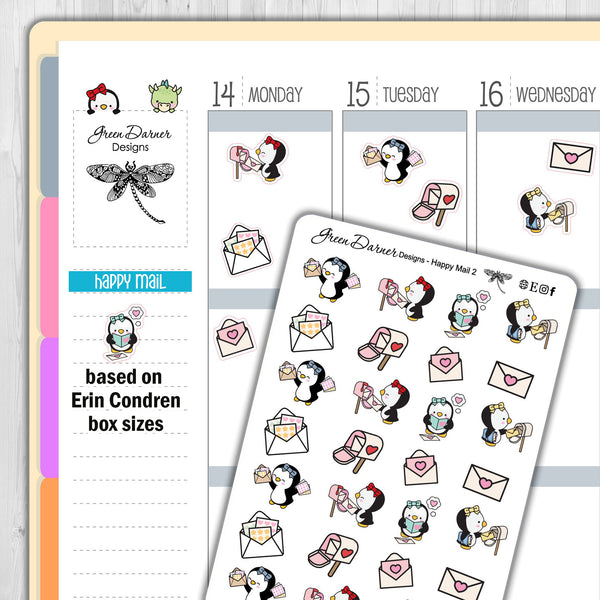 Load image into Gallery viewer, Pearl the Penguin - Happy Mail V2 - Kawaii character sticker
