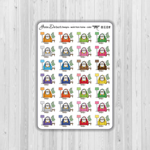Pearl the Penguin - Work from Home - Kawaii character sticker